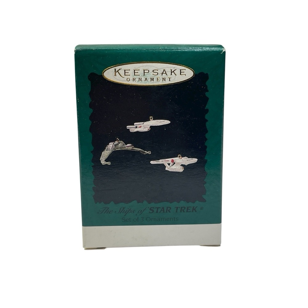 Hallmark Keepsake 1995 The Ships of Star Trek Set of 3 Ornaments QXI4109 Boxed